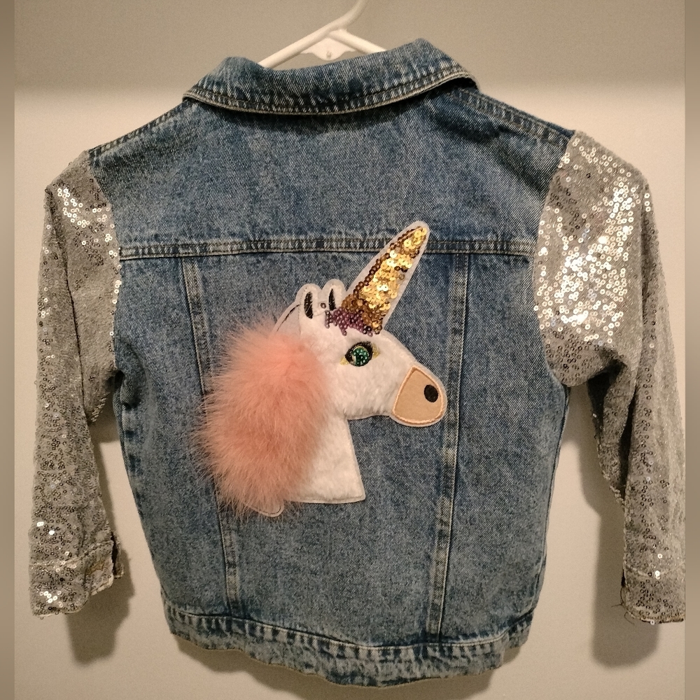 Unicorn Denim Jean Jacket Size 12